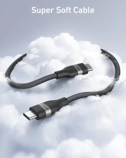 Anker USB-C to USB-C Cable (3 ft / 6 ft, 240W, Upcycled-Braided)