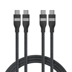 Anker USB-C to USB-C Cable (3 ft / 6 ft, 240W, Upcycled-Braided, 2-Pack)