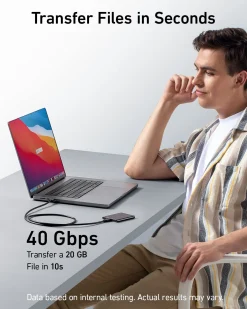 Anker 515 USB-C to USB-C Cable (Thunderbolt 4 Compatible)（2 packs）