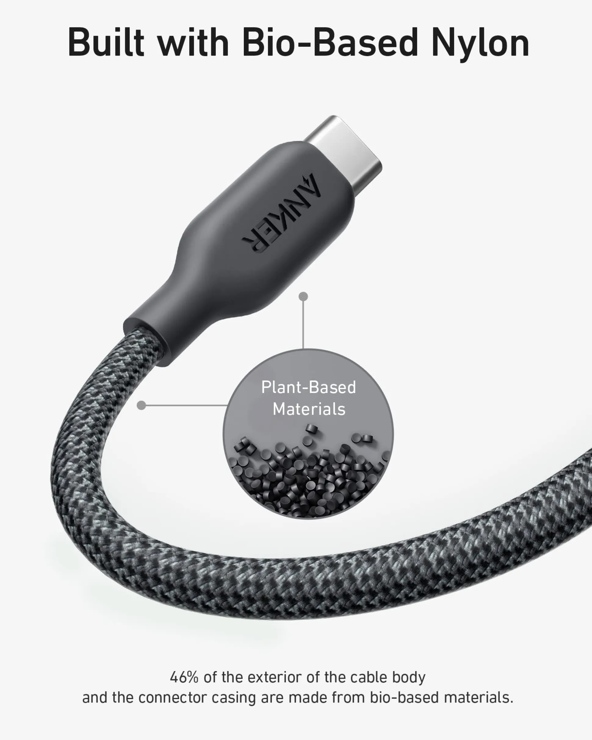 Anker 543 USB C to USB C Cable (240W, 10 ft)