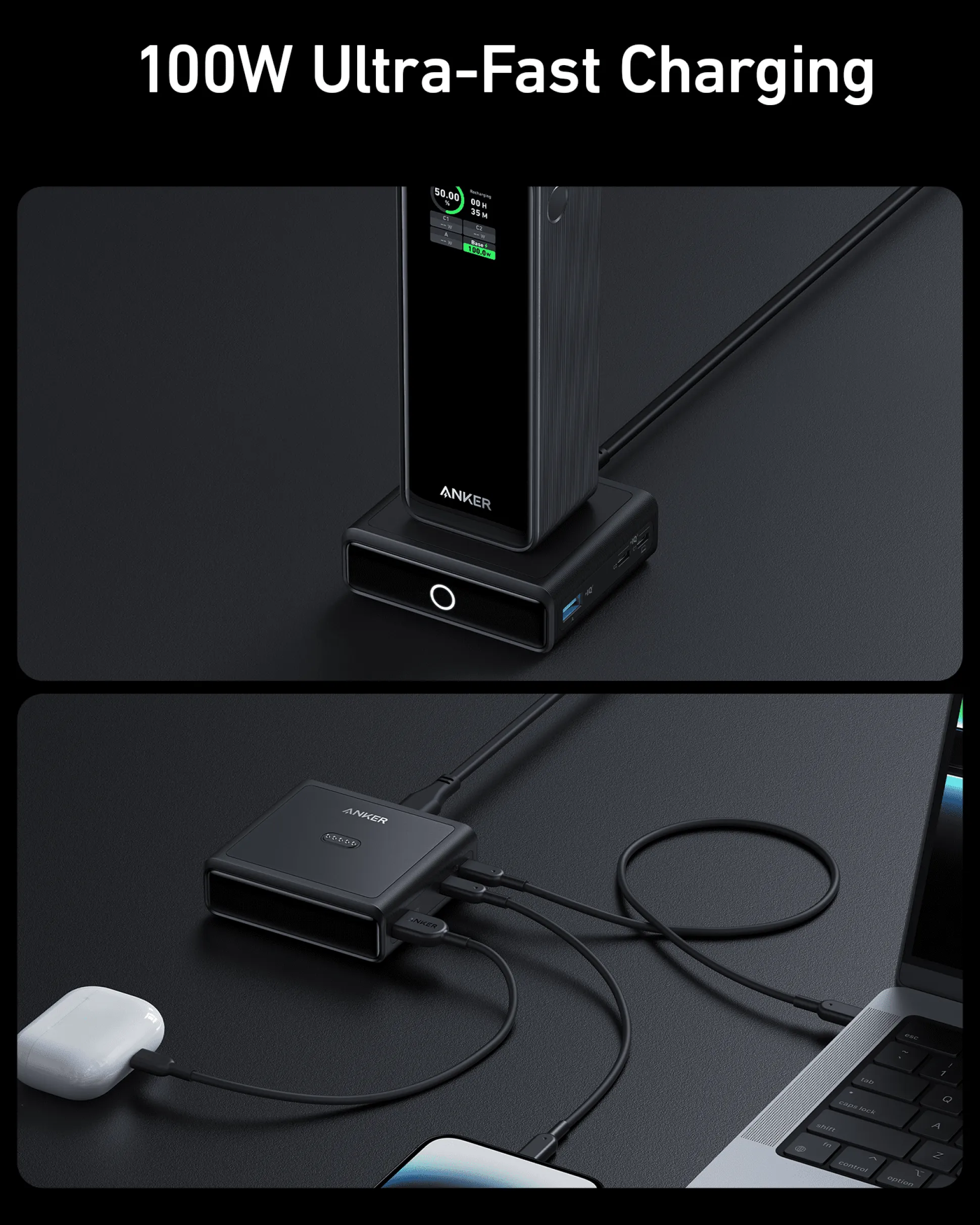 Anker 100W Charging Base for Anker Prime Power Bank