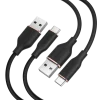 Anker 15W USB-A to USB-C Cable 2Pack (3 ft, Silicone)