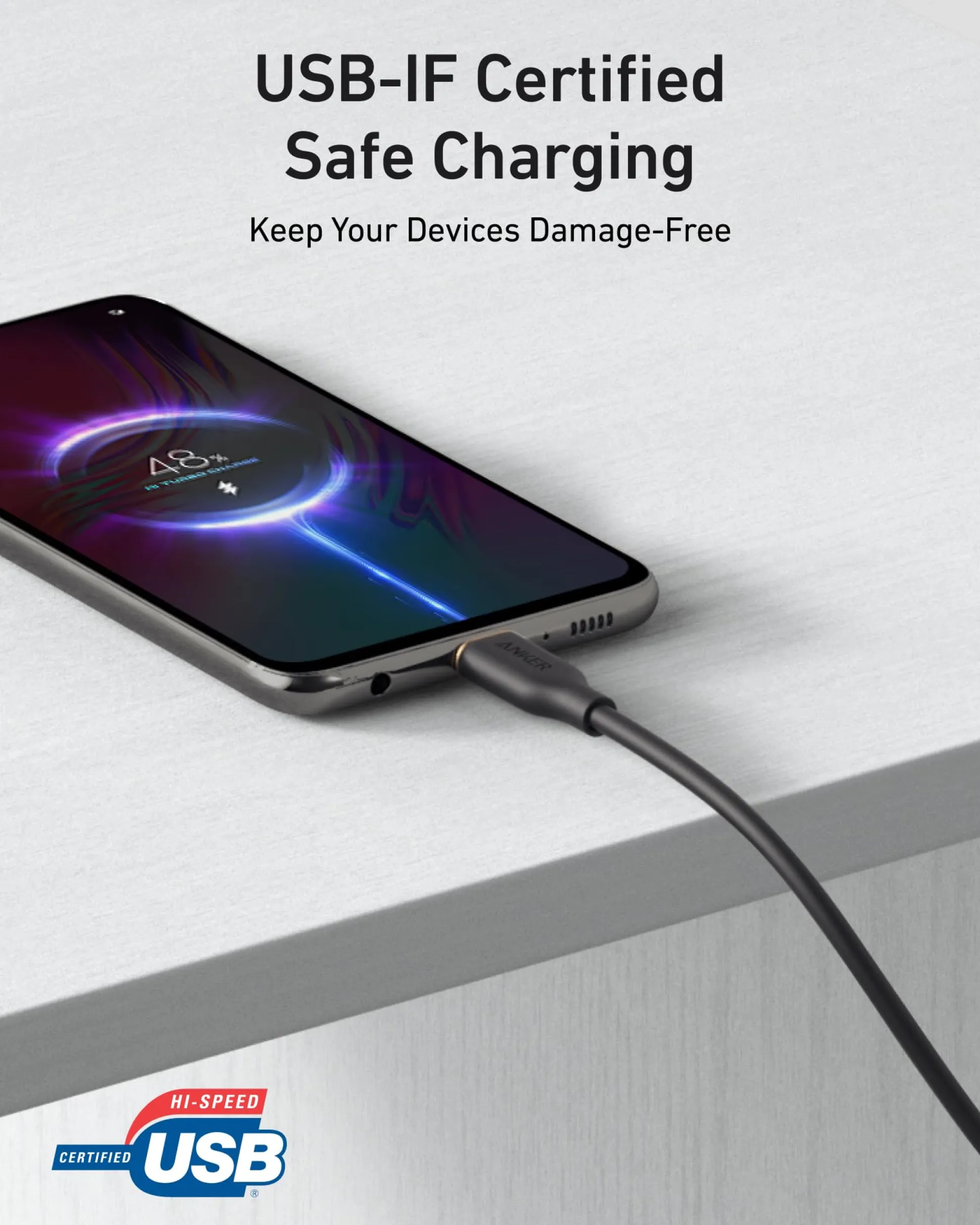 Anker 15W USB-A to USB-C Cable 2Pack (3 ft, Silicone)
