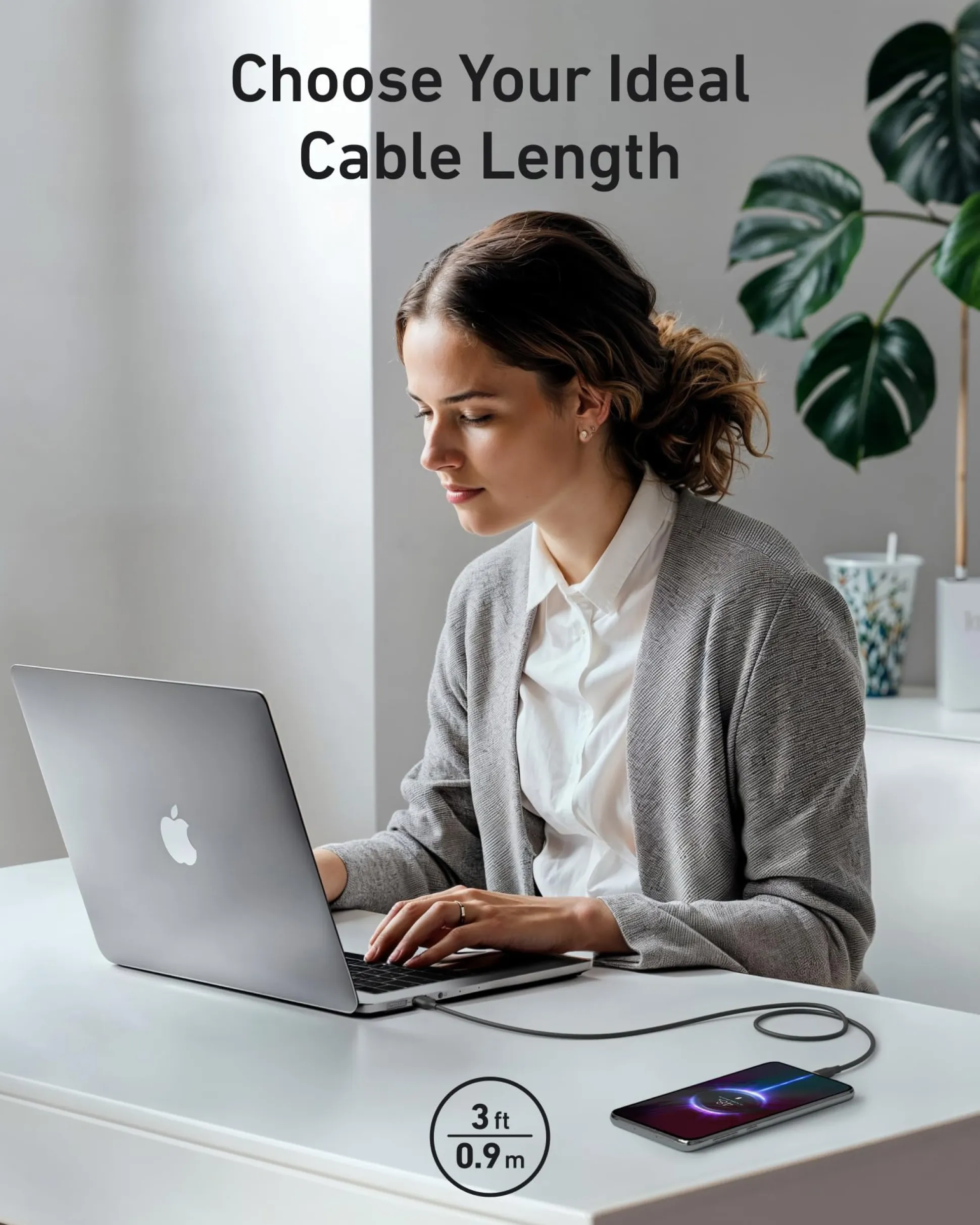 Anker 15W USB-A to USB-C Cable 2Pack (3 ft, Silicone)