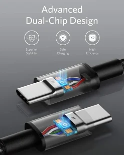 New Nylon USB-C to USB-C 100W Cable (10 ft)