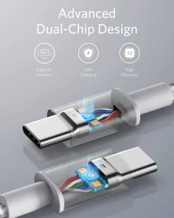 New Nylon USB-C to USB-C 100W Cable (10 ft)