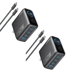 2-Pack Anker Laptop Charger (140W, 4-Port, PD 3.1) with 2-Pack USB-C Cable