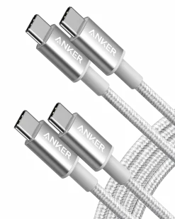 2-Pack Anker New Nylon USB-C to USB-C Cable (3 ft / 6 ft, 60W)