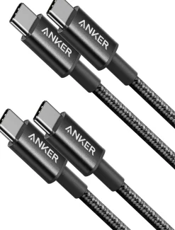 2-Pack Anker New Nylon USB-C to USB-C Cable (3 ft / 6 ft, 60W)