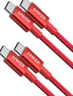 2-Pack Anker New Nylon USB-C to USB-C Cable (3 ft / 6 ft, 60W)