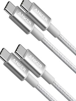 2-Pack Anker New Nylon USB-C to USB-C Cable (3 ft / 6 ft, 60W)