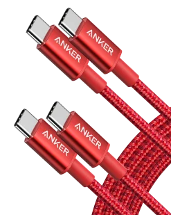 2-Pack Anker New Nylon USB-C to USB-C Cable (3 ft / 6 ft, 60W)