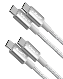 2-Pack New Nylon USB C to USB C Cable (3.3 ft 60W)