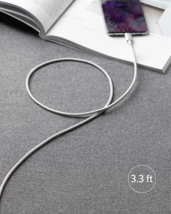 2-Pack New Nylon USB C to USB C Cable (3.3 ft 60W)