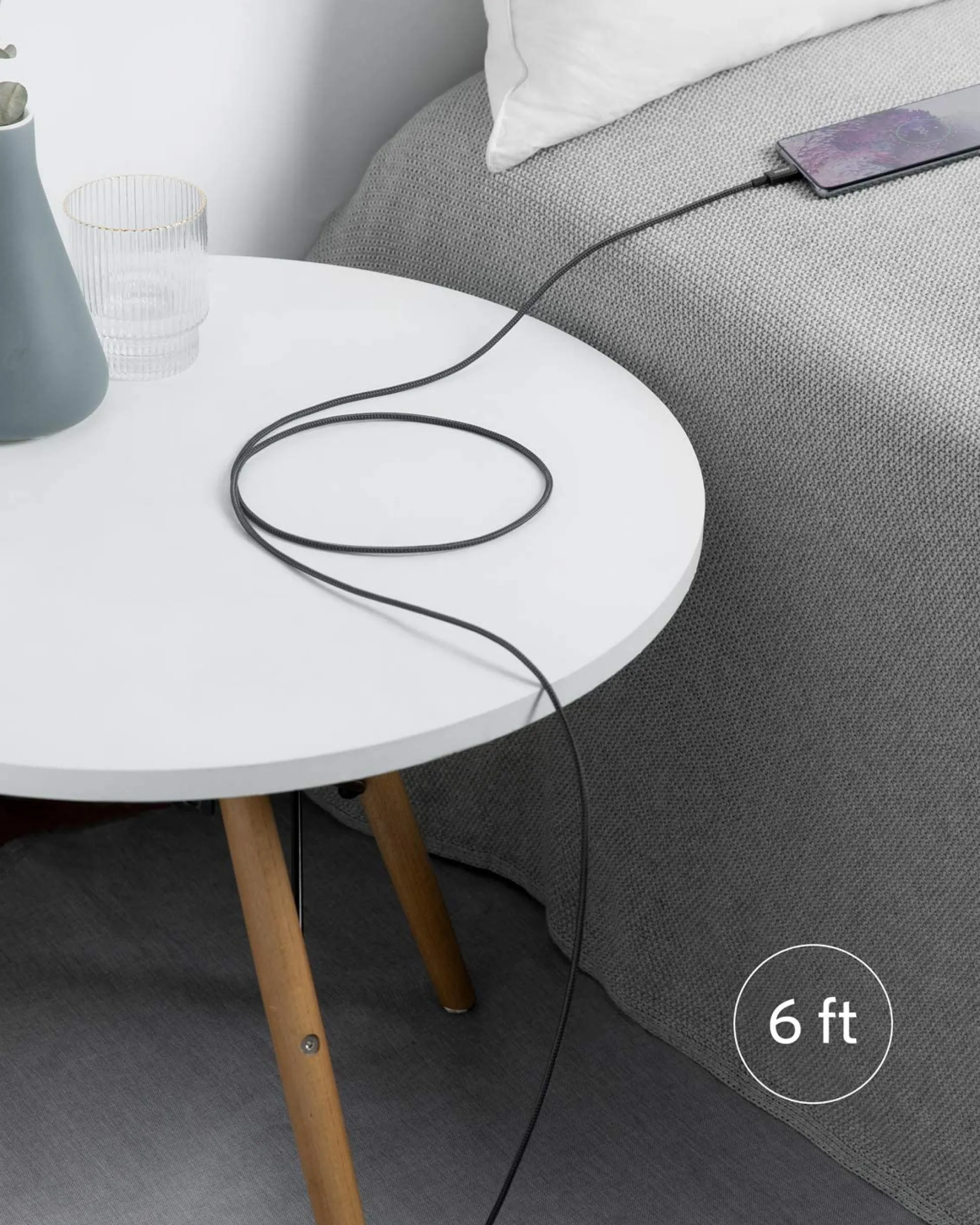 2-Pack New Nylon USB C to USB C Cable (3.3 ft 60W)