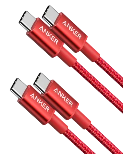 2-Pack New Nylon USB C to USB C Cable (3.3 ft 60W)