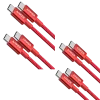 4-Pack New Nylon USB C to USB C Cable (3.3 ft 60W)