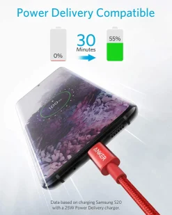 4-Pack New Nylon USB C to USB C Cable (3.3 ft 60W)