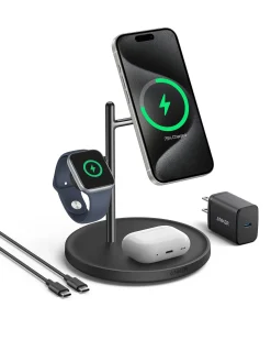 Refurbished Anker MagGo Wireless Charging Station (3-in-1 Stand)