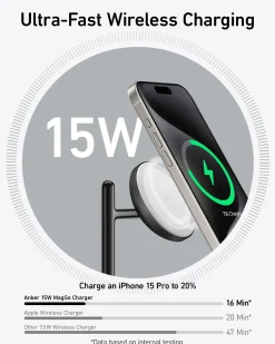 Refurbished Anker MagGo Wireless Charging Station (3-in-1 Stand)