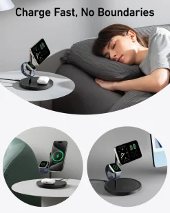 Refurbished Anker MagGo Wireless Charging Station (3-in-1 Stand)