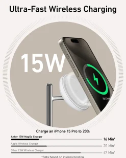 Refurbished Anker MagGo Wireless Charging Station (3-in-1 Stand)