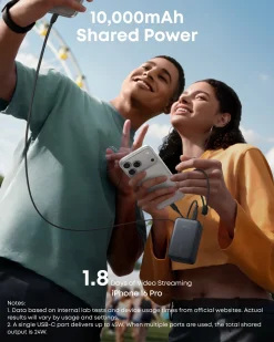 Refurbished Anker Nano Power Bank (10K, 45W, Built-In Retractable USB-C Cable)