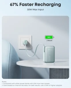 Refurbished Anker Nano Power Bank (10K, 45W, Built-In Retractable USB-C Cable)