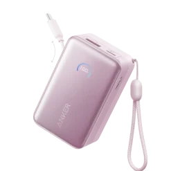 Refurbished Anker Nano Power Bank (10K, 45W, Built-In Retractable USB-C Cable)